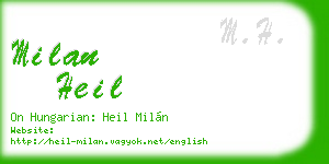 milan heil business card